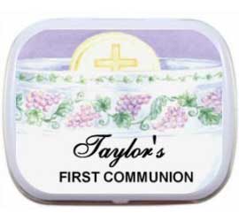 First Communion Mint Tin, Wine Theme