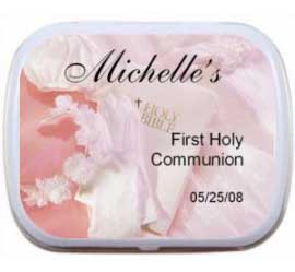 First Communion Pink Theme Mint Tin