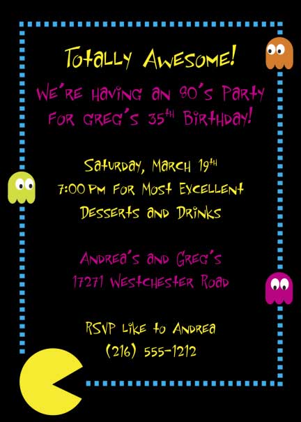 birthday for wording invitation boy Invitation 80s