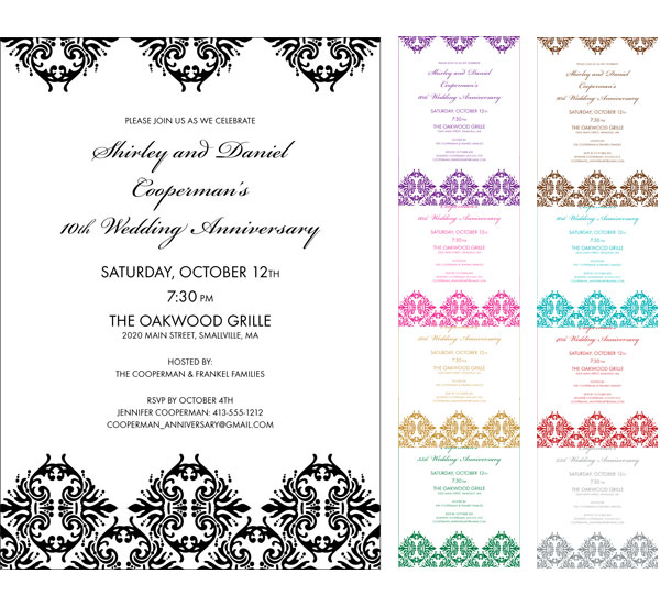 Classic Damask Invitation