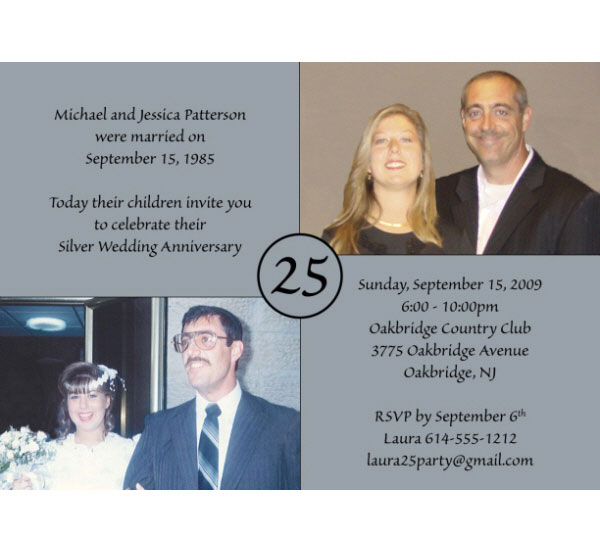 25th Anniversary Invitation
