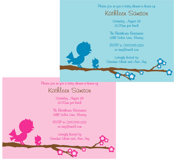 Baby Bird Baby Shower Invitation