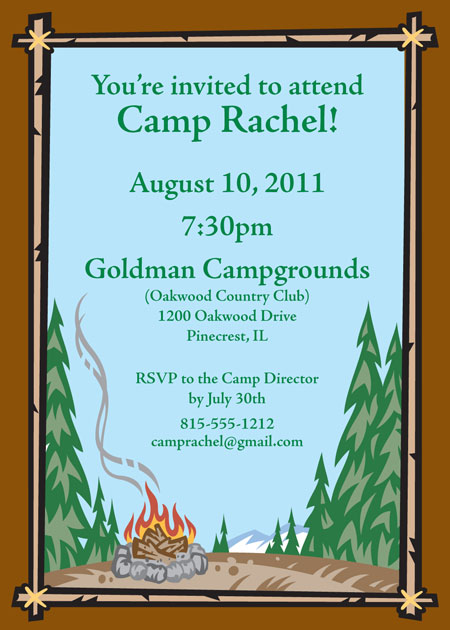 Camping Party Invitation