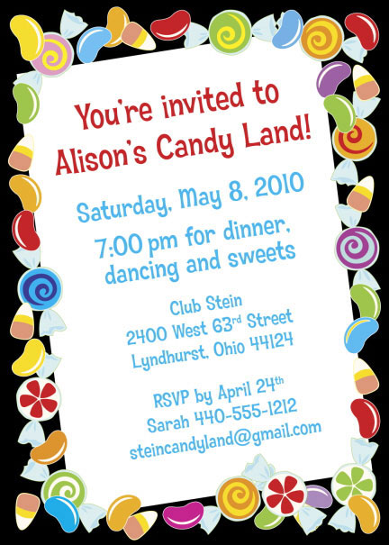 Candy Party Invitation