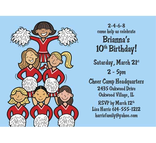 Cheerleading Team Invitation