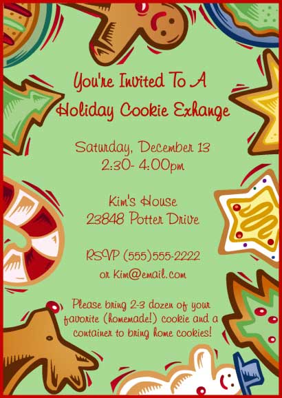 Christmas Cookies Invitation