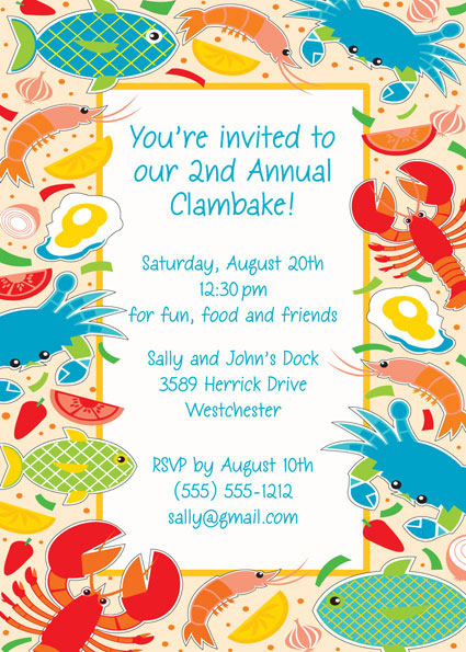 Seafood Invitation