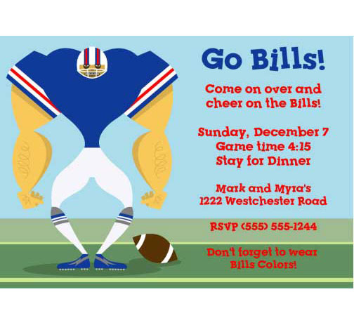 Buffalo Bills Party Invitation