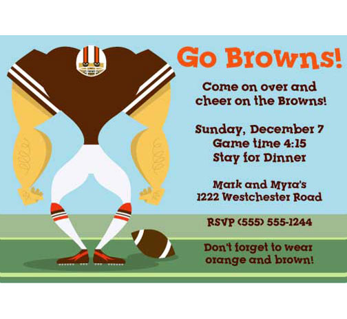 Cleveland Browns Party Invitation