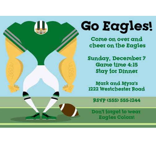 Philadelphia Eagles Party Invitation