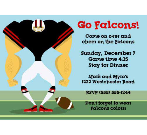 Atlanta Falcons Party Invitation