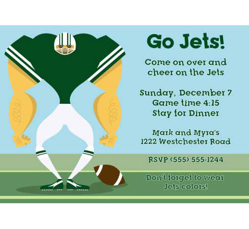 New York Jets Party Invitation
