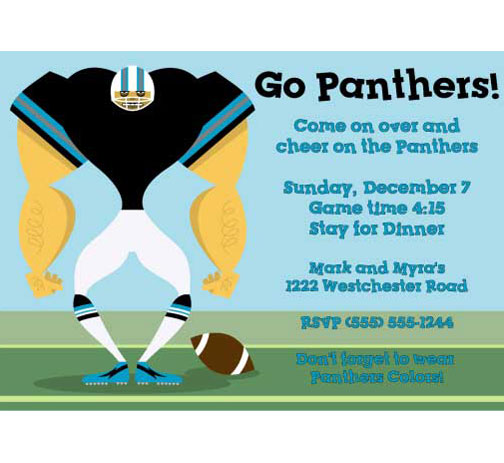 Carolina Panthers Party Invitation