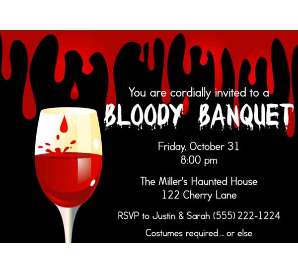Halloween Bloody Banquet Invitation