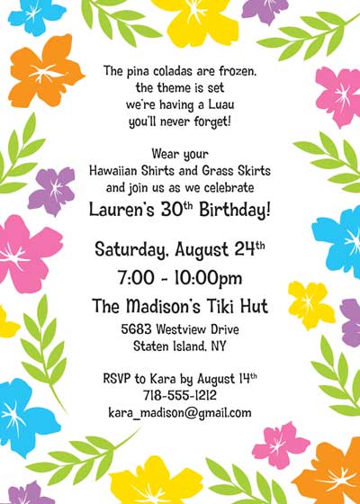 luau invitation