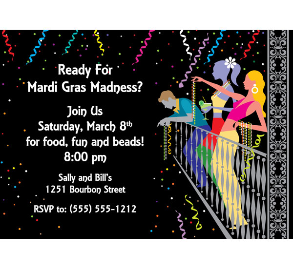 A Mardi Gras Balcony Invitation