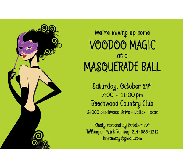 Halloween Masquerade Ball Invitation