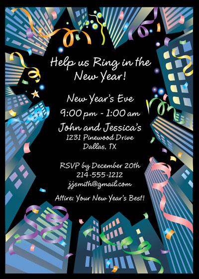 New Years Downtown Party Invitation