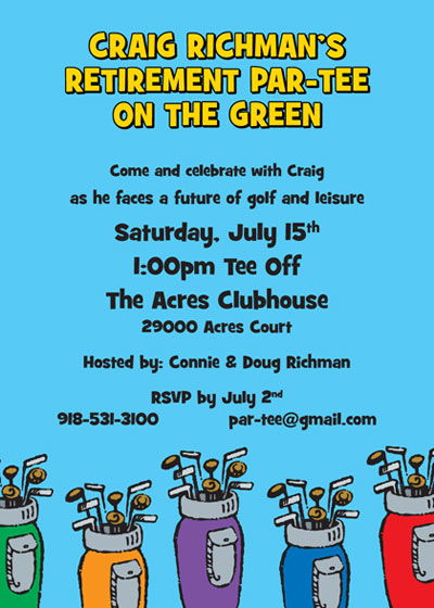 Golf Clubs Invitation