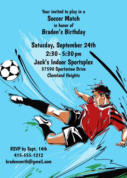 Soccer Boy Invitation