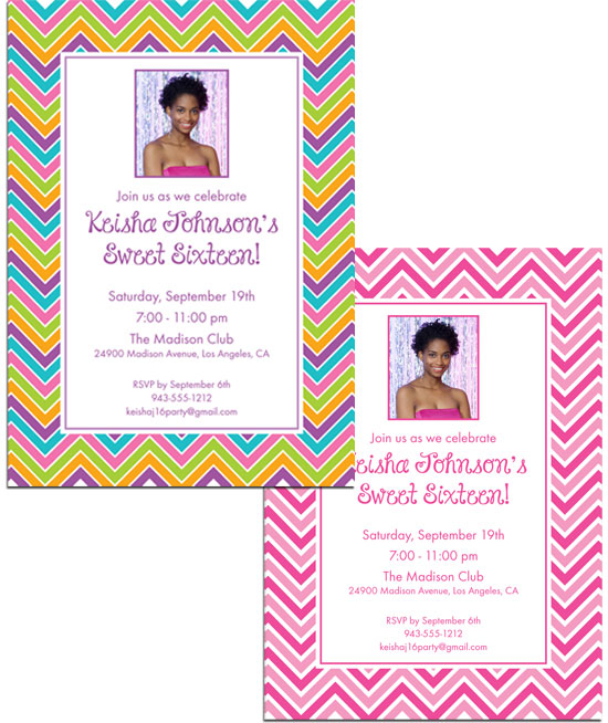 Sweet Zig Zags Invitation