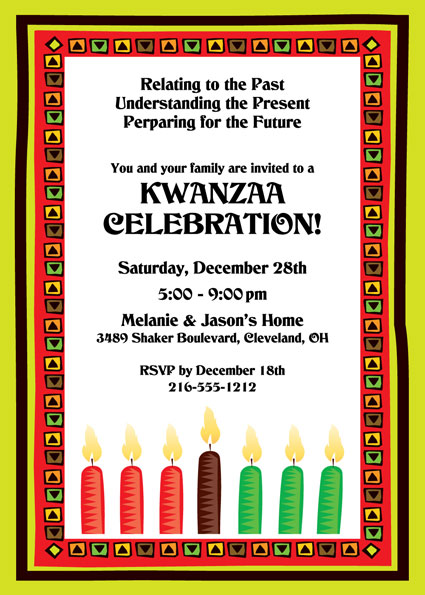 Kwanzaa Kinara Invitation