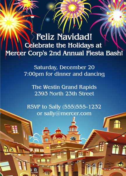 Fiesta Holiday Invitation