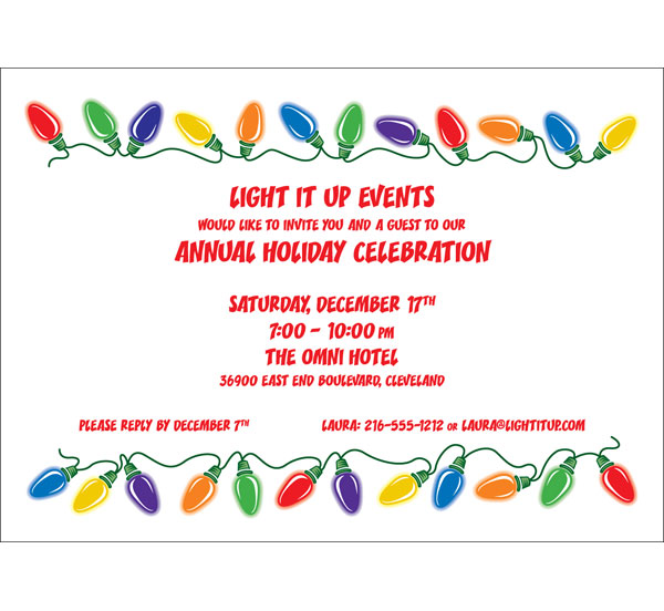 Christmas Lights Invitation