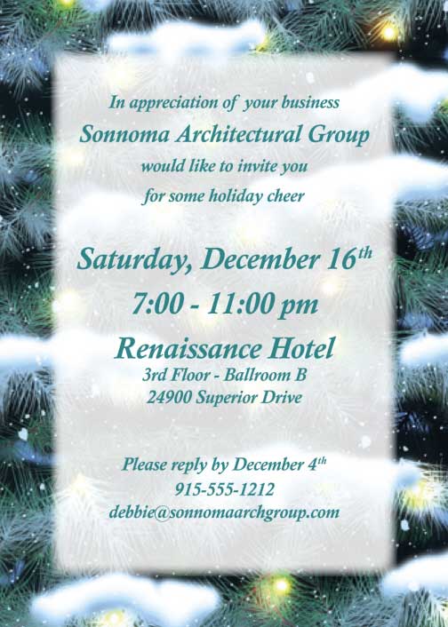 Winter Holidays Invitation