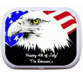 Patriotic Eagle Mint and Candy Tin
