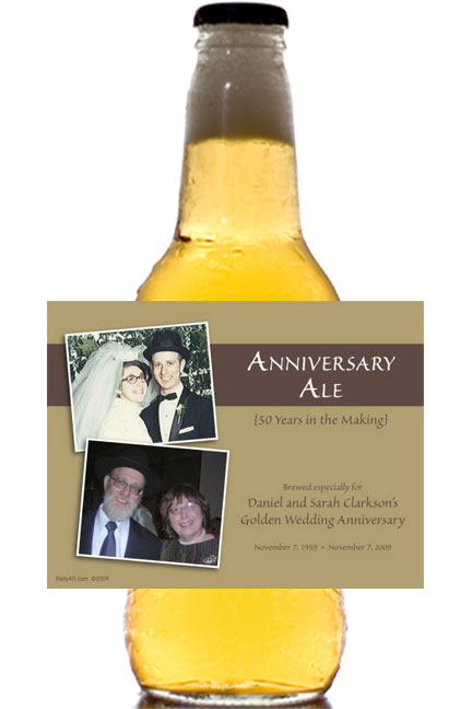 50th Anniversary Theme Bottle Label, Beer