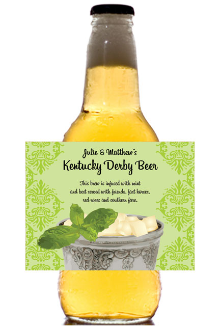Kentucky Derby Julip Theme Bottle Label, Beer