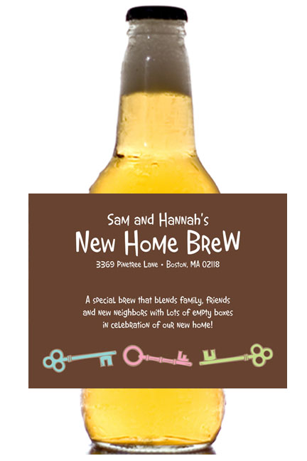 Housewarming Theme Label - Beer Bottle
