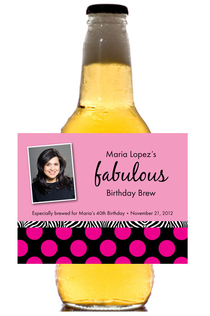 A Fabulous Party Theme Beer Bottle Label
