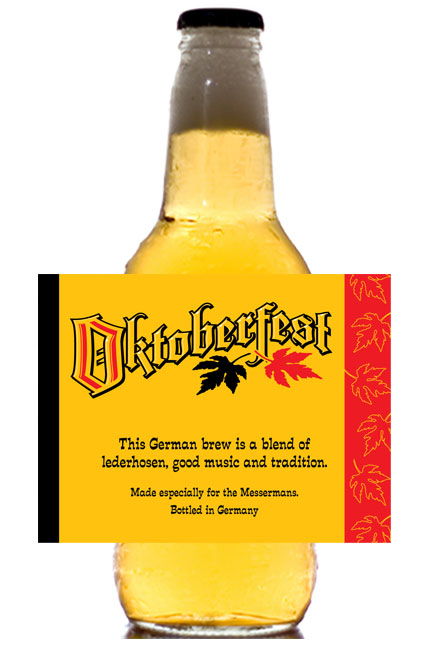 Oktoberfest Festival Theme Beer Bottle Label