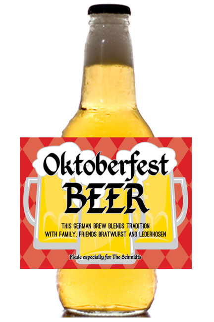 Oktoberfest Beer Theme Beer Bottle Label