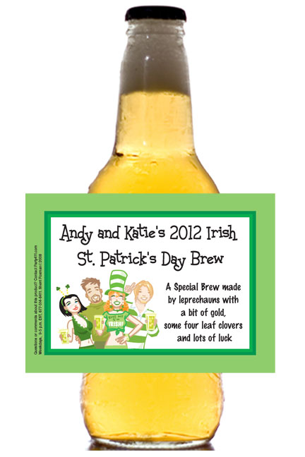 St. Patrick's Day Pub Theme Beer Bottle Label