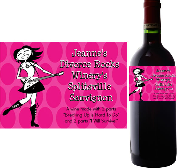 Divorce Wine Bottle Labels