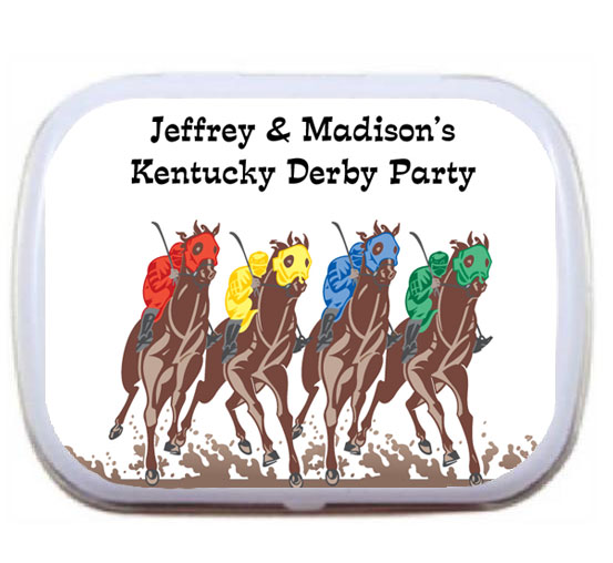 Kentucky Derby Party Mint and Candy Tin