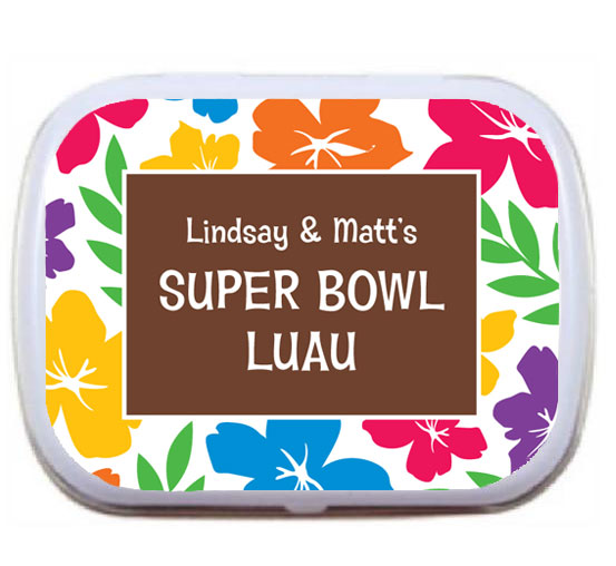 Super Bowl Luau Theme Mint Tin