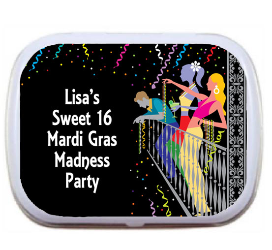 A Mardi Gras Balcony Theme Mint Tin