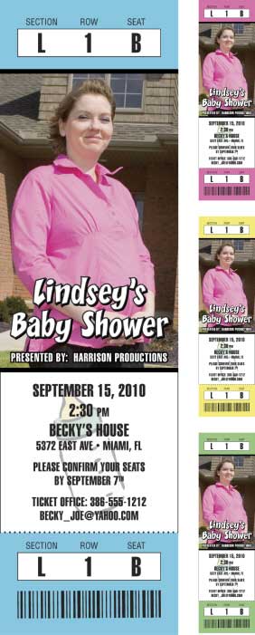 Baby Shower Photo Ticket Invitation