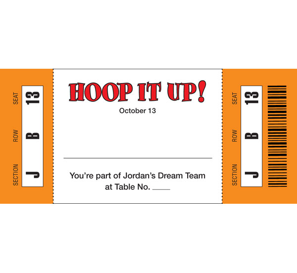 Basketball Hoops Theme Seating Card