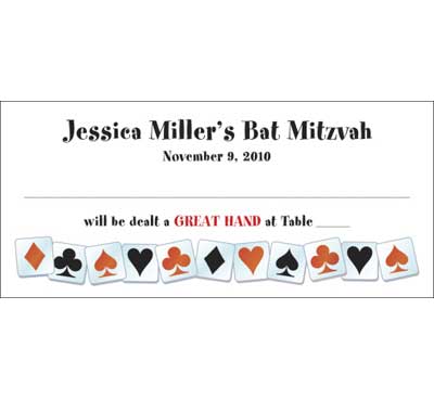 A Casino Party Theme Seating Card