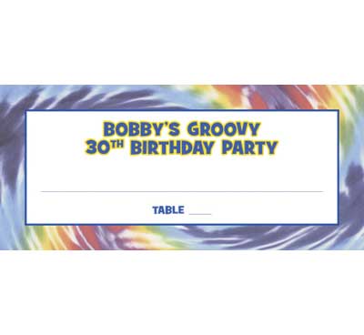 Hippie Tie Dye Seating Card