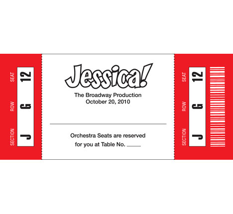 Broadway Showbuzz Seating Card