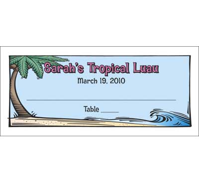 Luau Table Seating Card