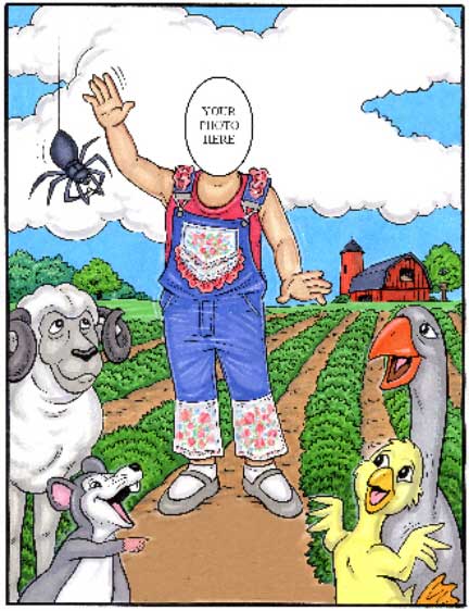 Farm Kid Semi Custom Caricature