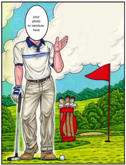 Golf Semi Custom Caricature