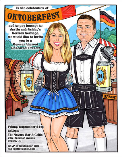 Oktoberfest Couple Invitation, Add Your Face